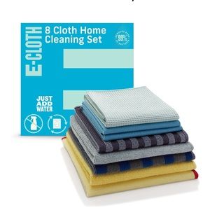 E-Cloth 8 Piece Home Cleaning Microfiber Cloth Set